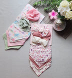 Set de 3 Baberos y 3 diademas para bebe