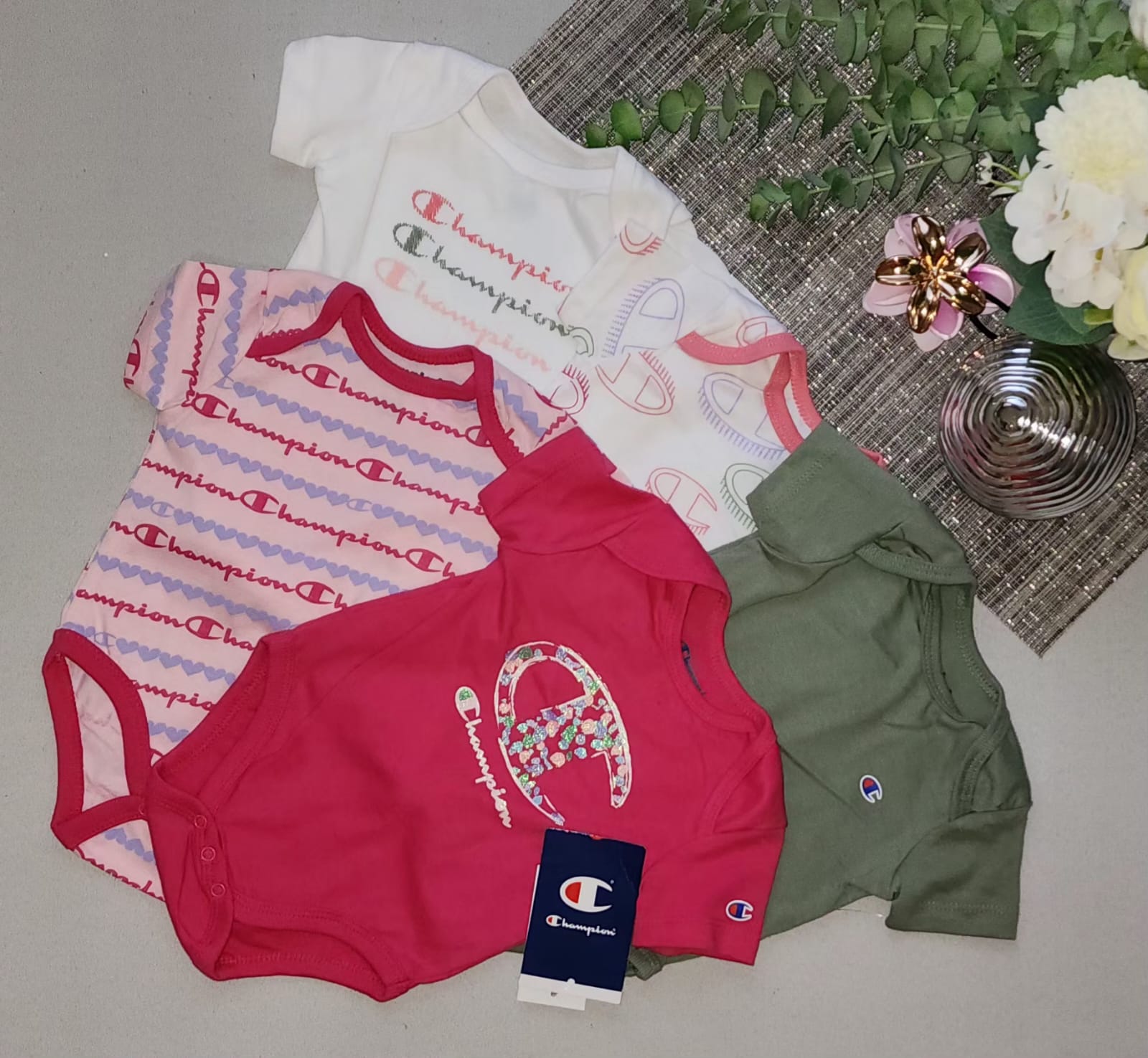 Set de Mamelucos Niña Champion