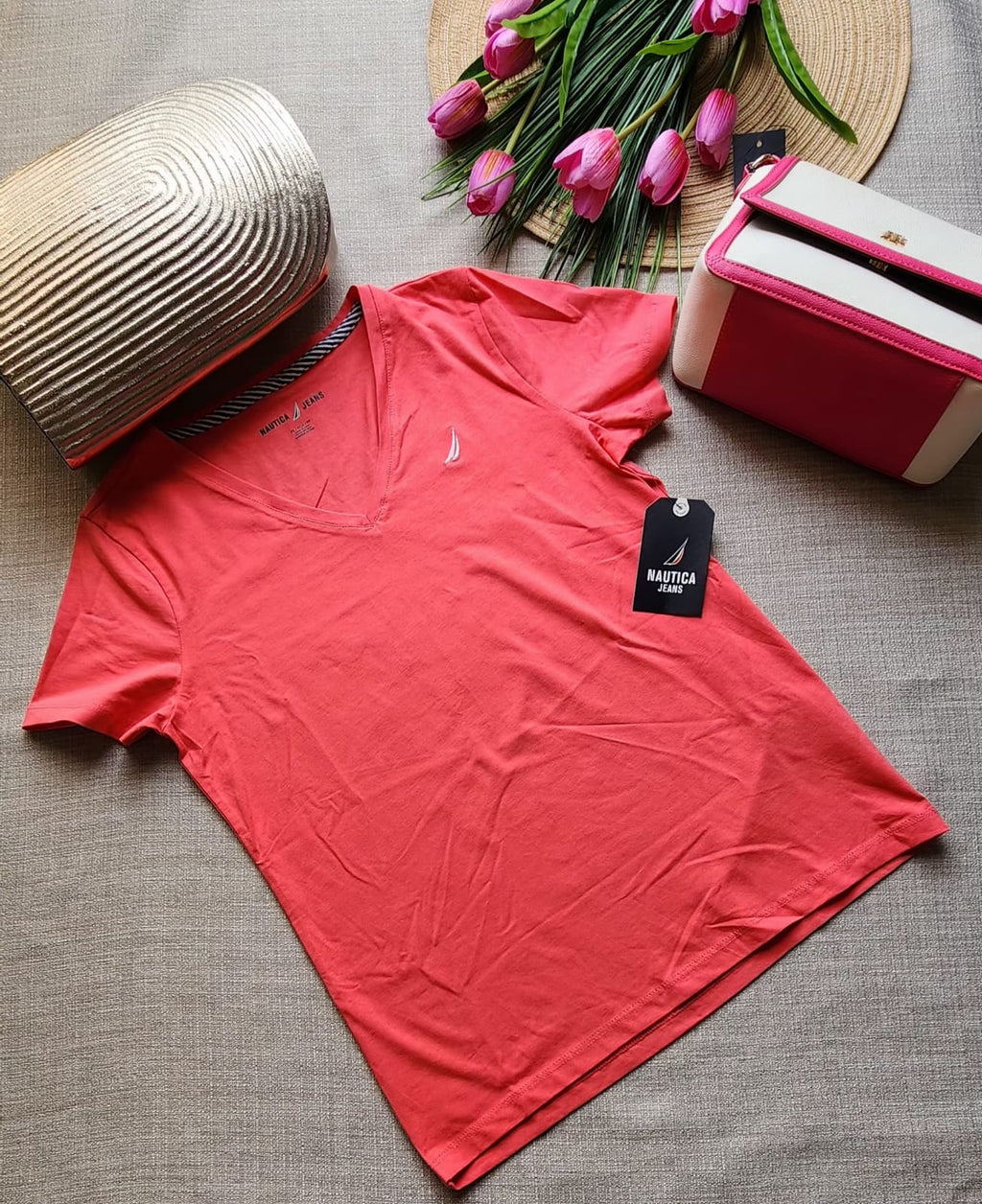 Camisa con cuello V Nautica