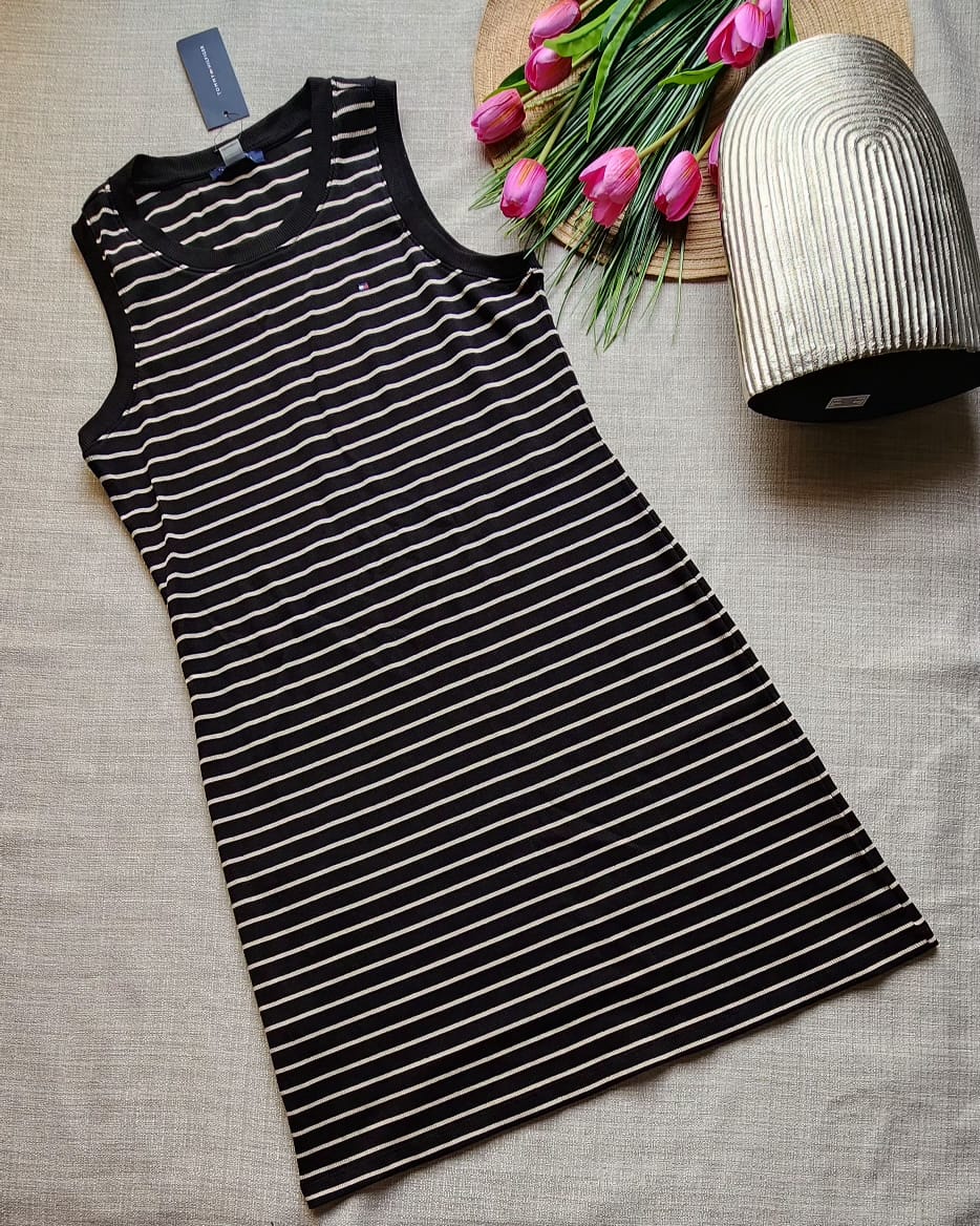 Vestido de rayas Manga Corta Tommy Hilfiger