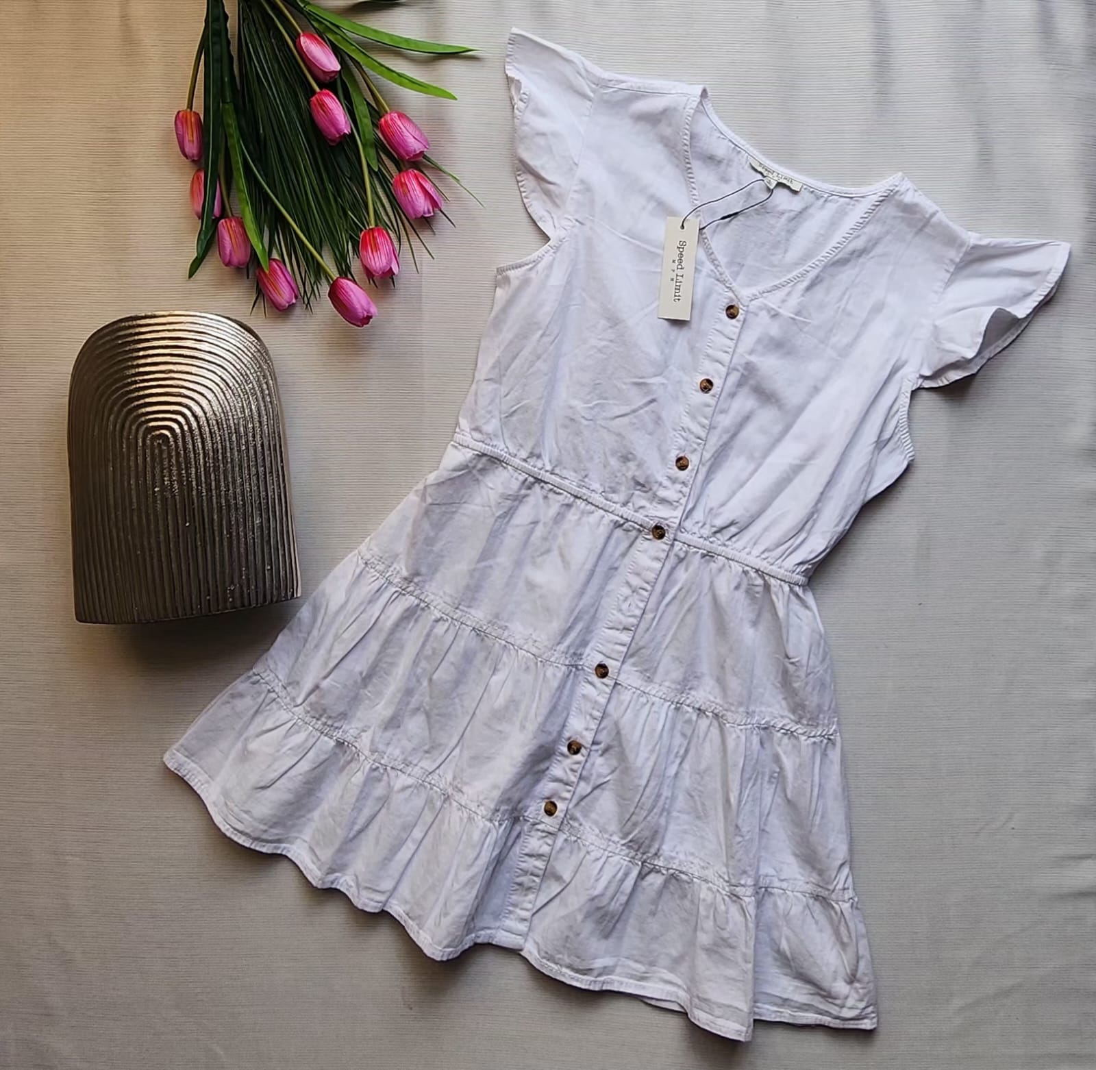 Vestido Blanco de mangas