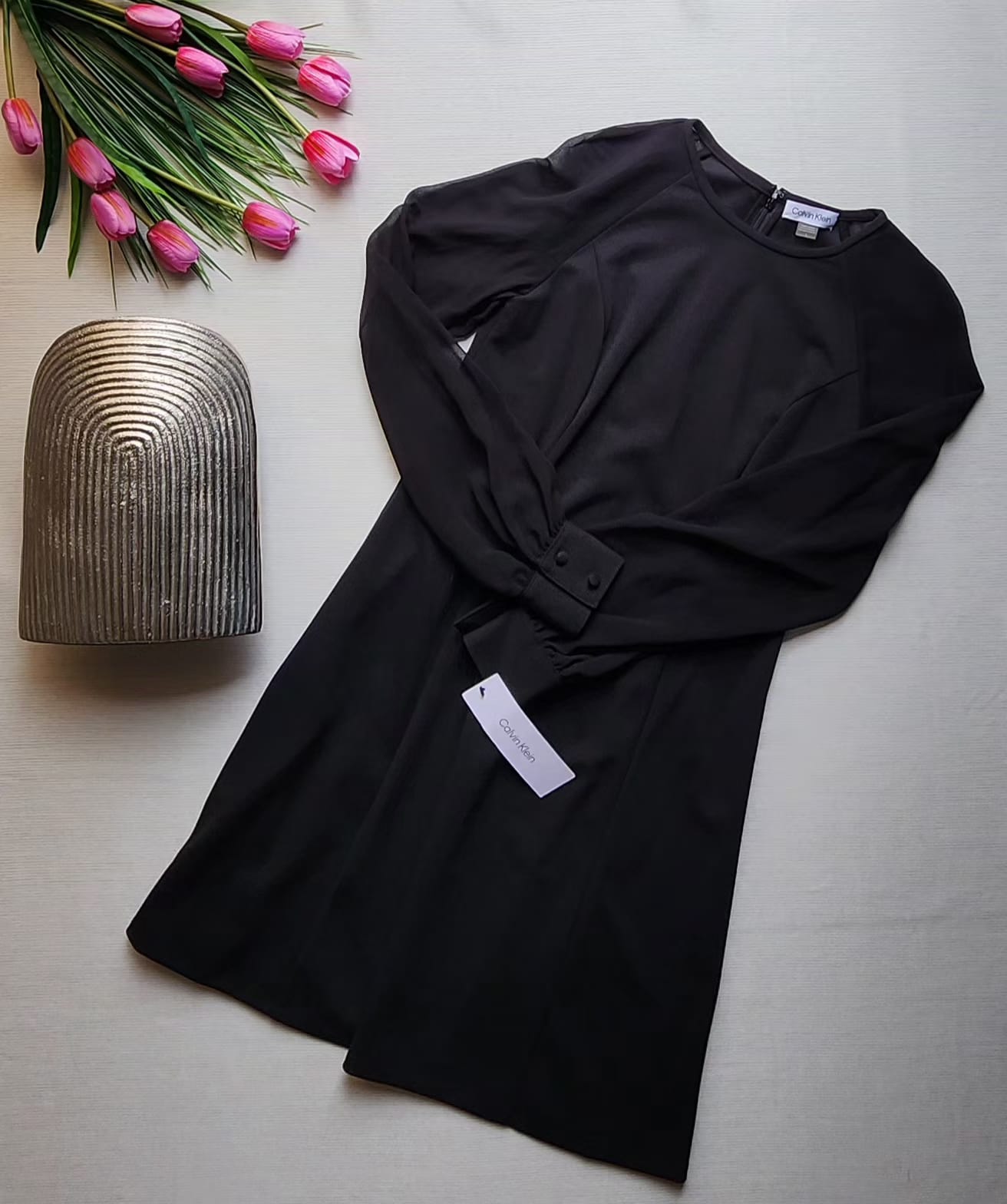 Vestido Manga Larga Calvin Klein