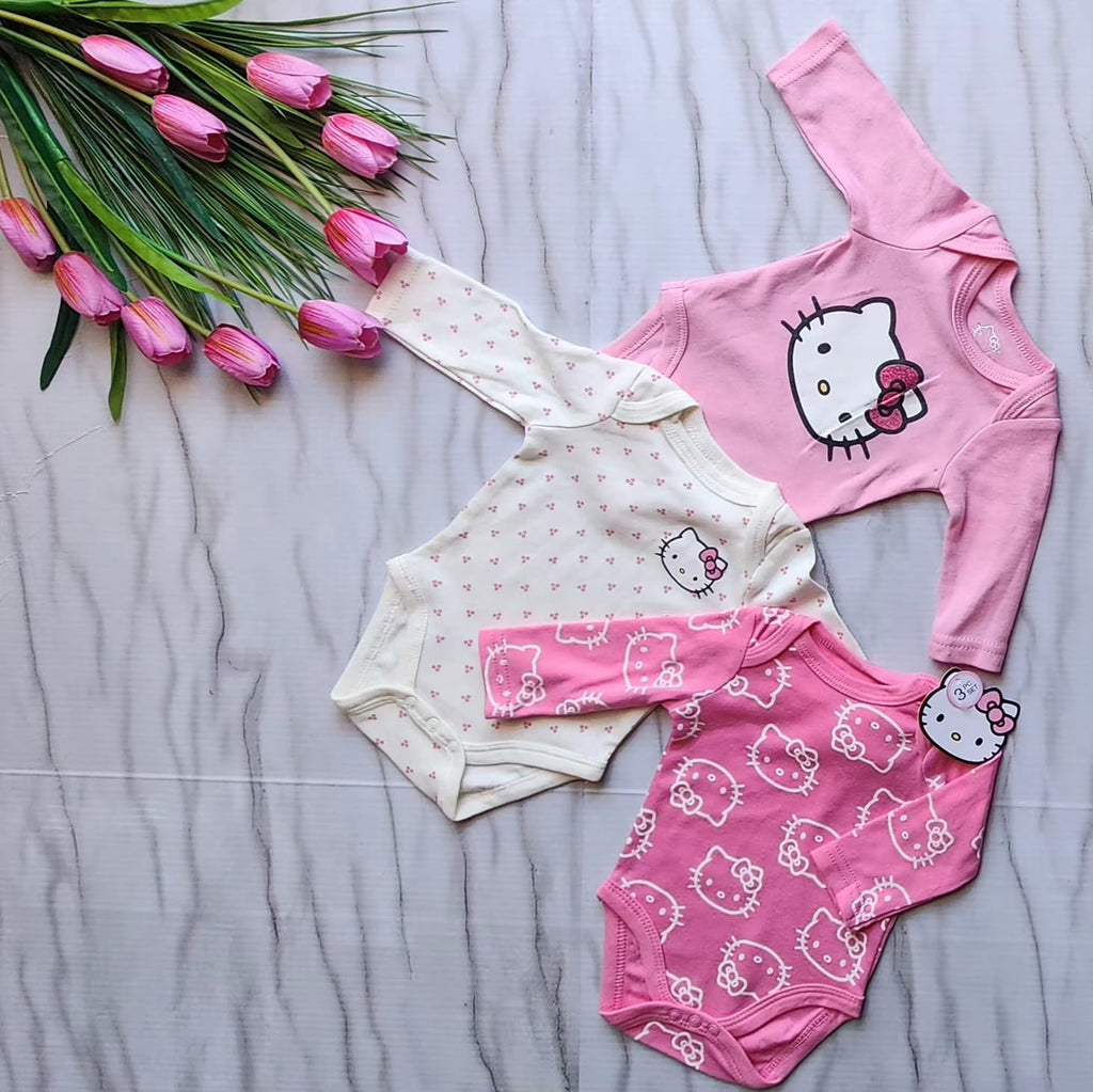 Set de 3 Mamelucos Hello Kitty
