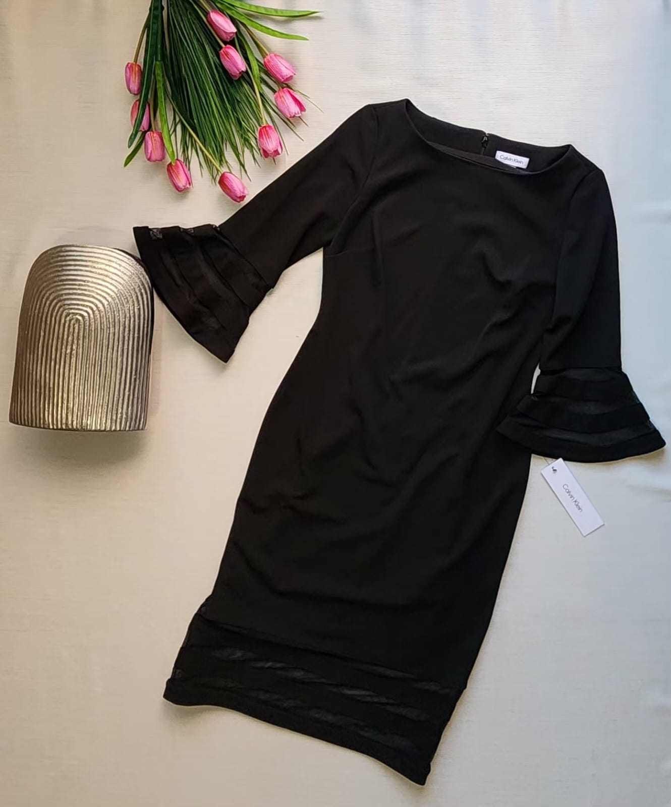 Vestido Manga Larga Calvin Klein
